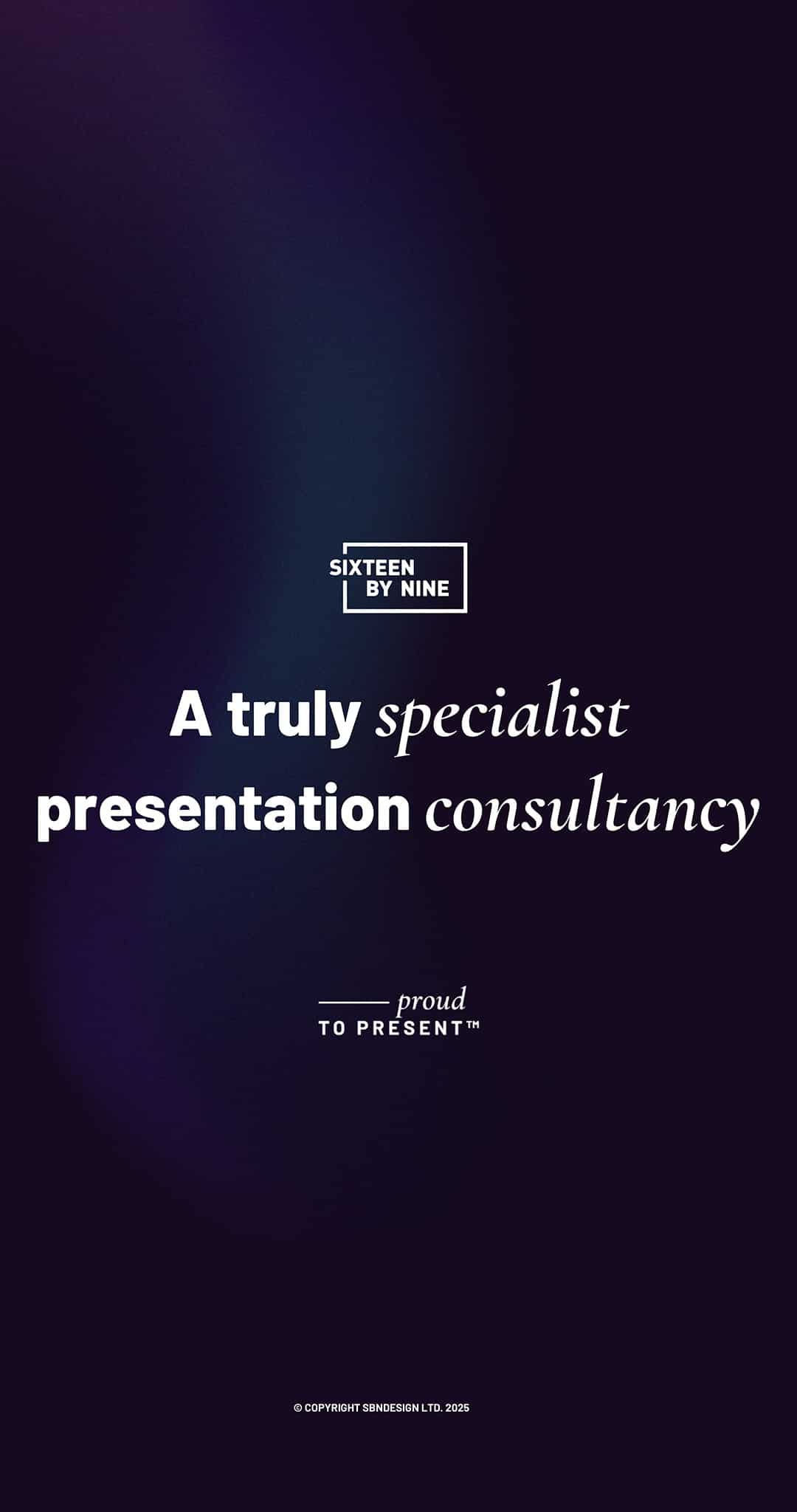 A truly specialist presentation consultancy